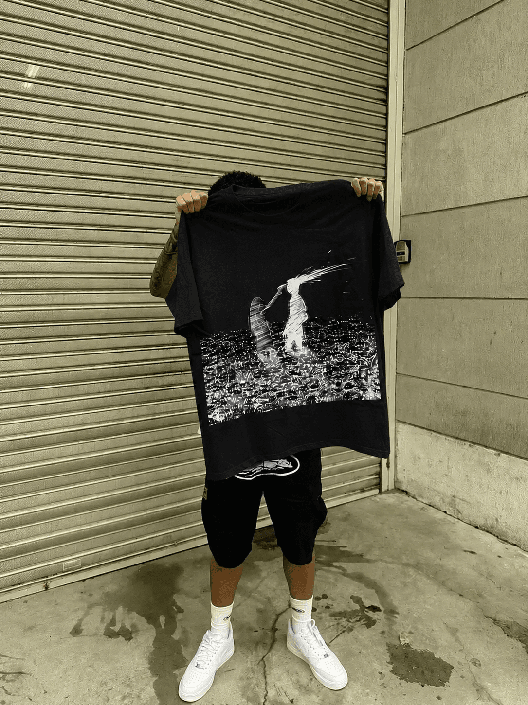 Black Echo Clash Oversized T-Shirt